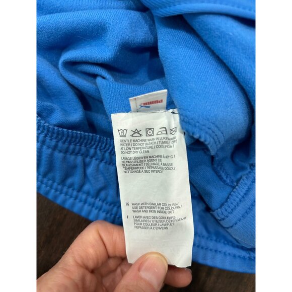 Vintage Puma Womens Track Jacket Size L Full Zip Blue White Stripes - Picture 8 of 10